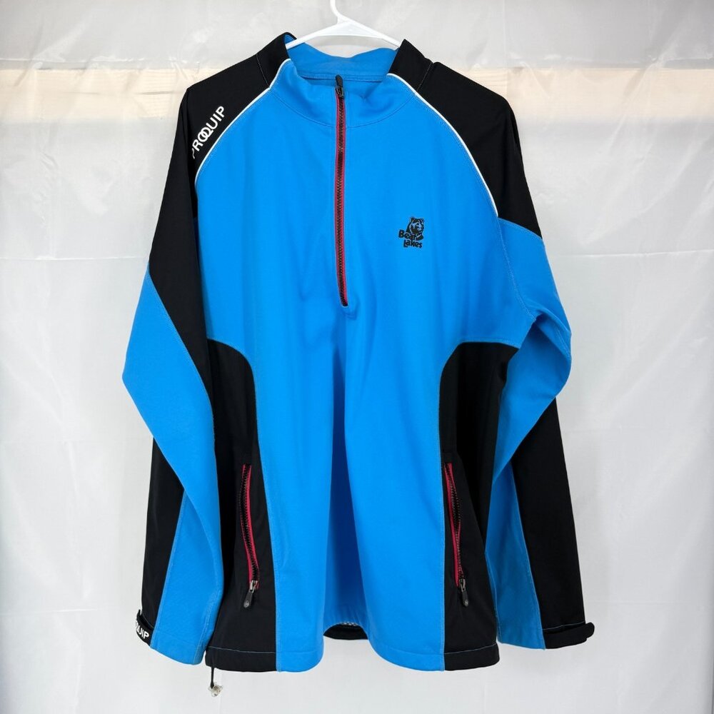Proquip Men XXL Golf Pullover Tourflex Cyclone Playing Blue 1/4 Zip Long Sleeve